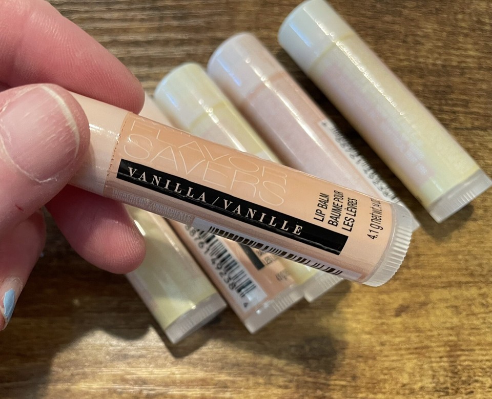 6 VANILLA Flavor Savers Lip Balm Avon No Longer Available Lot of 6