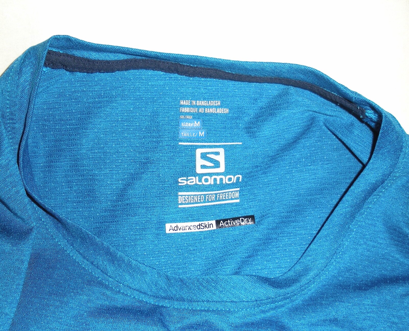 Salomon Camicia Asciutto Advanced Skin Active da uomo L S blu verde acqua taglia M CONDI in perfette condizioni