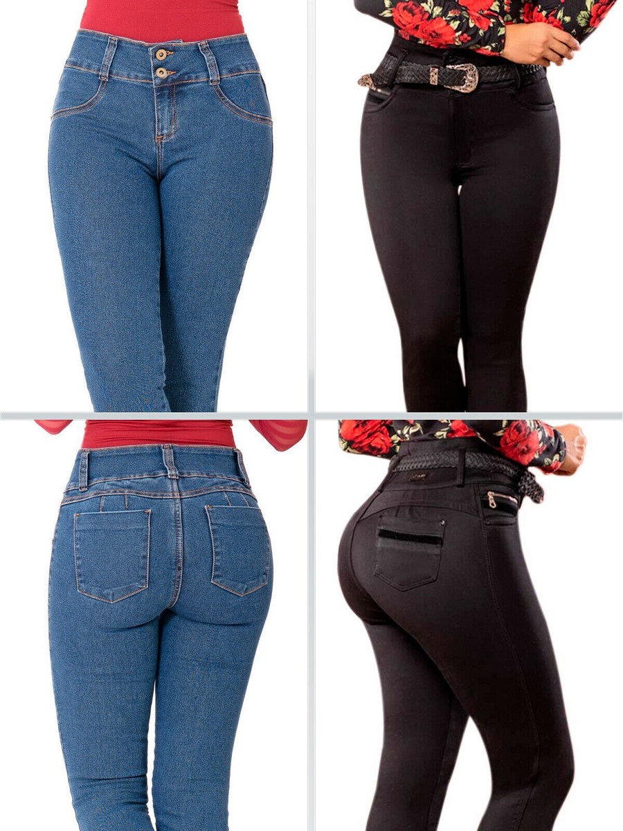 Colombian Jeans Butt-Lifter Padded Pantalones Levanta Pompis Mujer