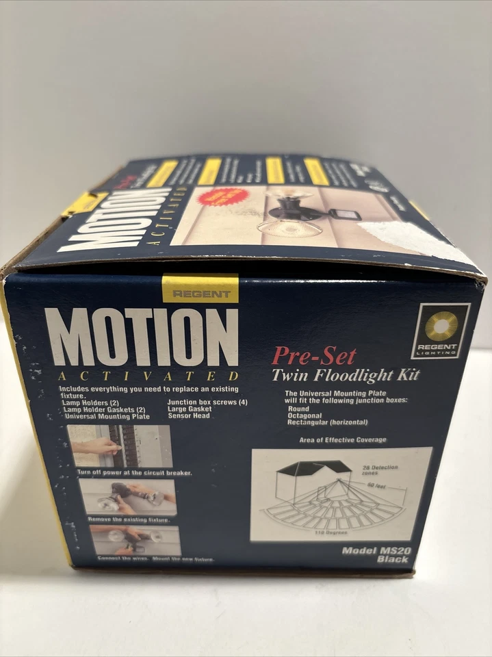 Kit de reflector doble sensor activado por movimiento modelo Regent MS20 exterior (D) Foto 4 de 4