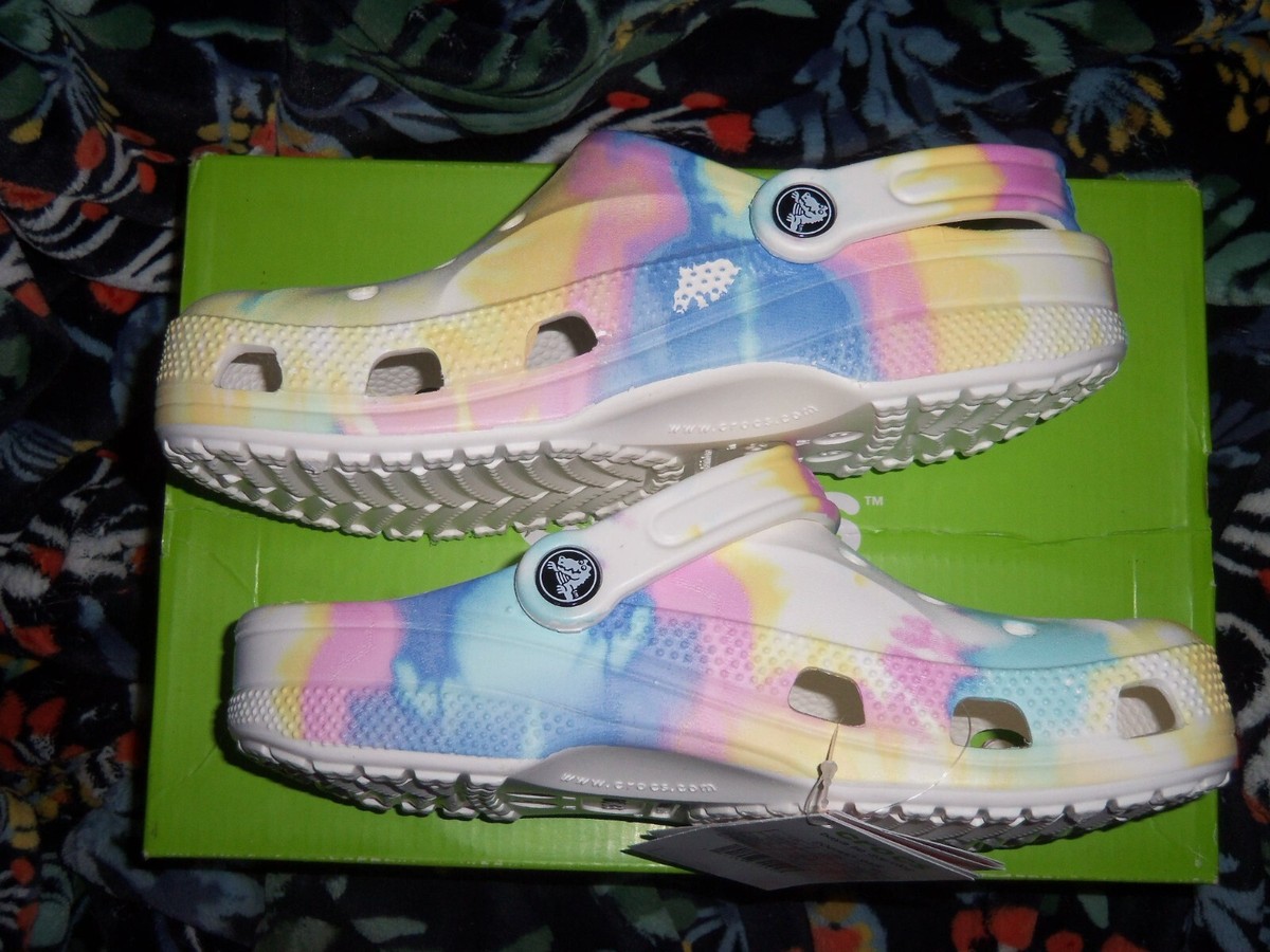 Crocs Baya Clog Shoes Men\'s 9 Multicolor Tie‎ Dye Slip On Sandal 206883 / W11 Crocs Baya Classic Tie Dye Unisex Clogs Slip | Mercari main image 4