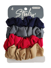 STYLIN' WOMEN'S / GIRLS HAIR SCRUNCHIES ELASTIC HAIR BANDS HAIR TIES MULTICOLOR