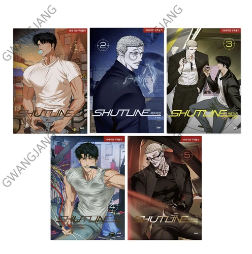 SHUTLINE Vol 1 - 5 Full Set Korean Kpop Comics Webtoon Manhwa Manga Lezhin BL