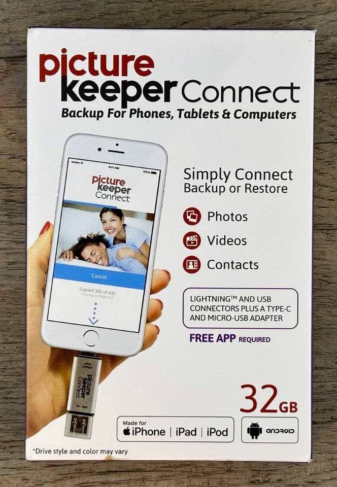 NEW/SEALED Picture Keeper Connect 32gb Smartphone Photo Saver and