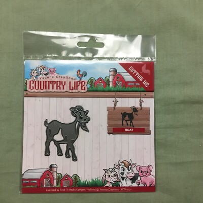 New Find IT Yvonne Creations Country Life YCD10131 Goat Cutting Die