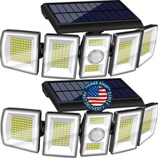 2 Luz LED Solar Para Exterior Con Sensor De Movimiento Jardin Patio Casa Lampara