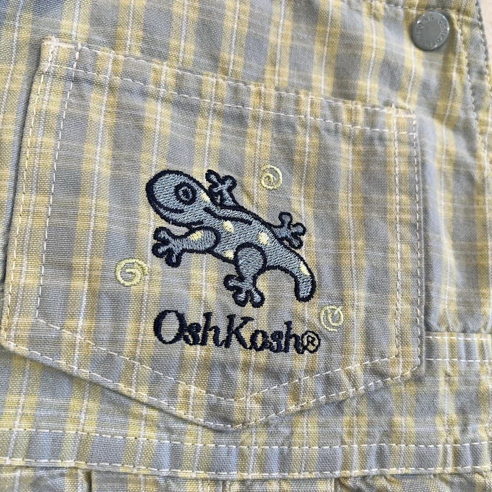 90s Vintage Osh Kosh Bubble Romper Kids Overalls Size 3-6 M Embroidered Logo - Image 4 of 4