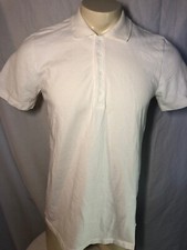 Drifter Compton Johann Polo Shirt White Asymmetrical Men's Size L Made In USA