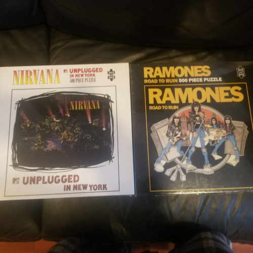 Lot of 2 - Nirvana MTV Unplugged & Ramones Road TO Ruin- 500 Piece Puzzles-NWT! - Picture 1 of 3