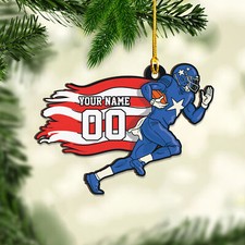 Customized Football Ornaments for Christmas Tree Personalized Christmas Ornament