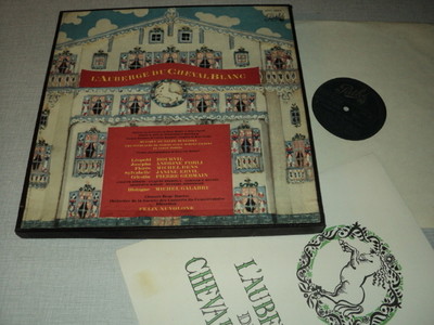 BOURVIL MICHEL GALABRU COFFRET 2 33 TOURS LP L'AUBERGE DU CHEVAL BLANC L. VERT