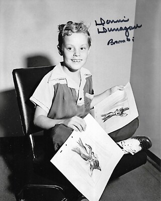 Donnie Dunagan - original signiertes Disney's Bambi 10x8 Autogramm