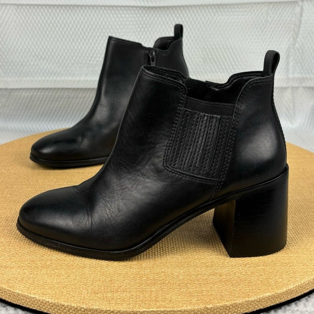 Lucky Brand Women’s Ankle Boots Leather Black Size 7.5M New Lucky Brand Maiaa Leather Ankle Boot, Brand: Lucky... | Depop main image 4