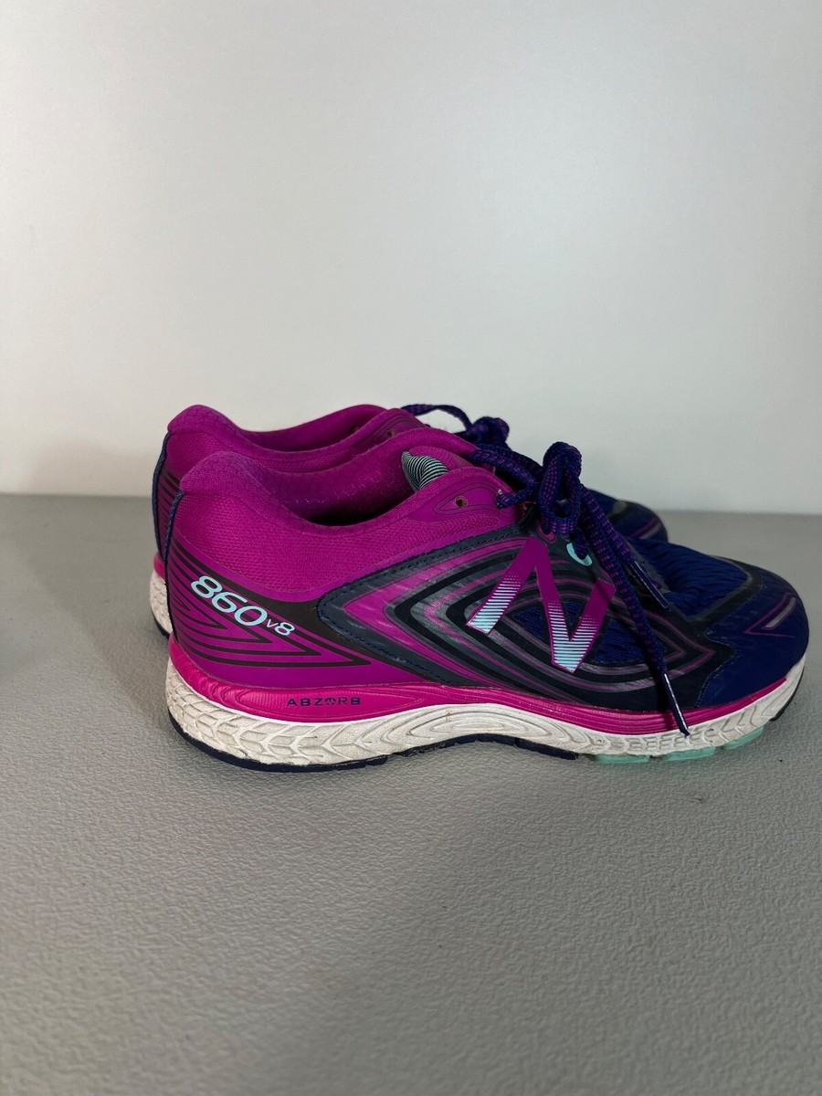 New Balance 860V8 Running Shoes Purple KJ860NPY Lace Up Girls US