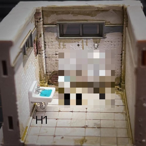 Diorama 1/64 Toilet Sink Model Painted City Scene Display Model Accessories Toy - Picture 15 of 20