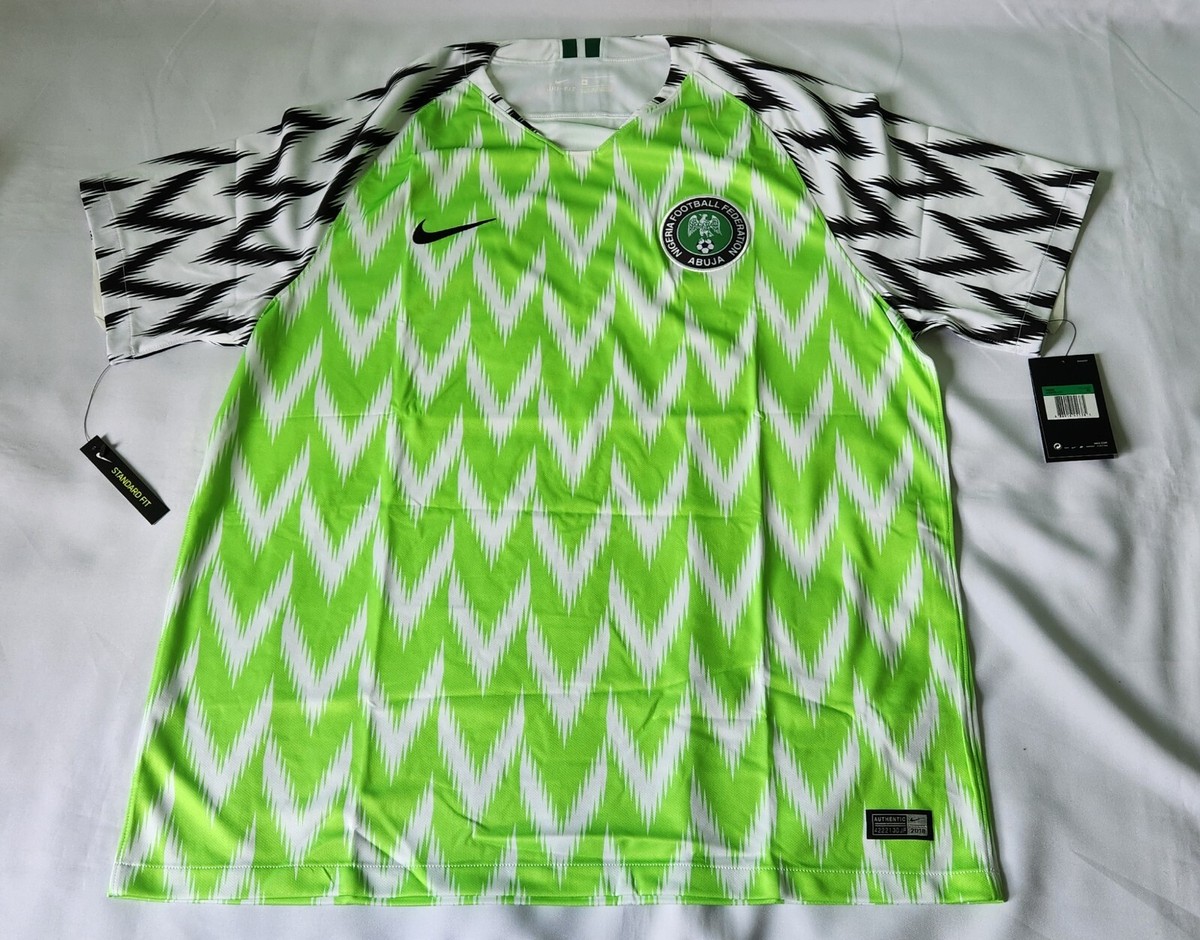 NIKE NIGERIA MEN JERSEY 2018 HOME STADIUM WORLD CUP SOCCER 893886