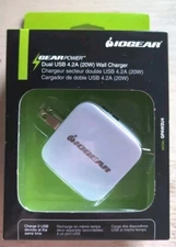 IOGEAR GearPower Dual USB 4.2A (20W) Wall Charger (GPAW2U4) - NEW BD-11