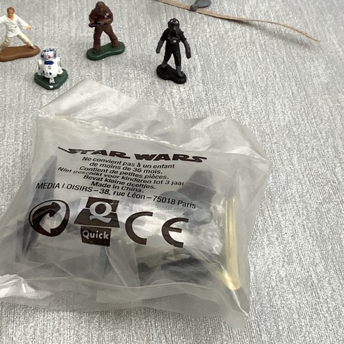 6 mini Figurines Star Wars Quick Et Vaisseaux X Wing Etc ….années 2000 - Photo 5/7