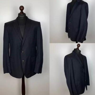 Versace Collection Anzug Sakko Blazer 56 Nadelstreifen Vintage