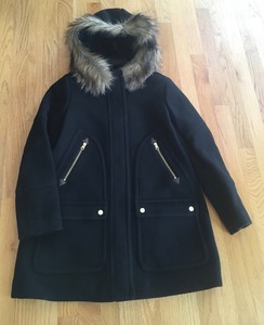 J Crew Nwt Chateau Parka In Italian Stadium Cloth Wool 4 Black 365 J54 Ebay