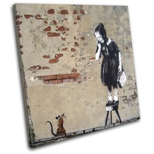 Graffiti Pop Banksy Street SINGLE TOILE murale ART Photo Print