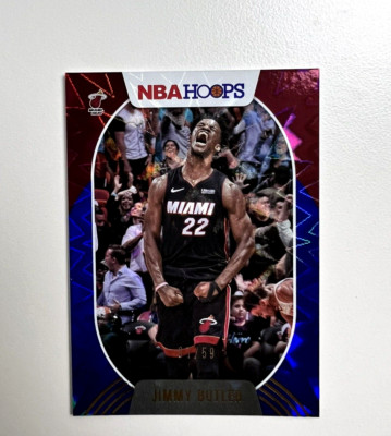 Jimmy Butler NBA HOOPS 2020-21 # of /59 great looking red, and blue explosion