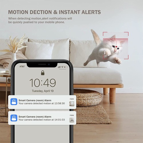 1080P HD WIFI Security Smart IP Camera Wireless Home CCTV System Indoor Monitor - Picture 10 of 13