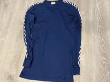 VTG LL Bean + LIFA by Helly Hansen Thermal Base Layer Shirt Mens L Stretch Blue