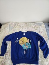 J E Morgan 80s Men's Raglan Sweatshirt Size Large Blue Made In USA Vintage