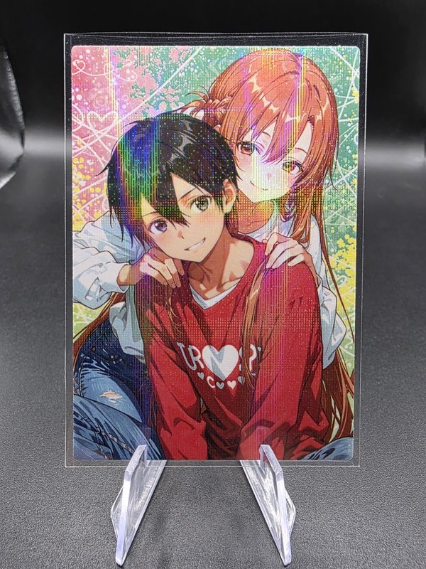 Asuna Yuuki And Kirito Holographic Anime Collectible Trading Card