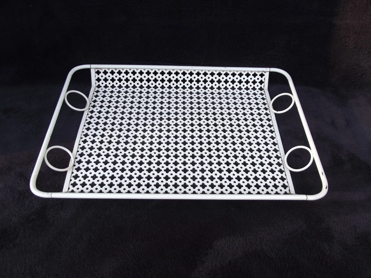 Desserte Double Plateau Métal Laqué Doré - Style Mathieu Matégot - Circa 1950
