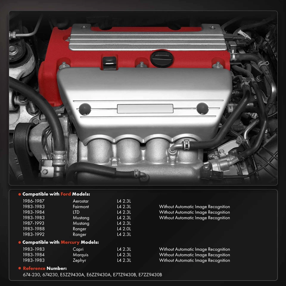 Colector de escape para Ford Mustang 1983 1987-1993 Ranger 1983-1992 Mercury Capri Foto 2 de 4