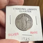 1925 Standing Liberty Quarter 25C Silver Circulated Coin
