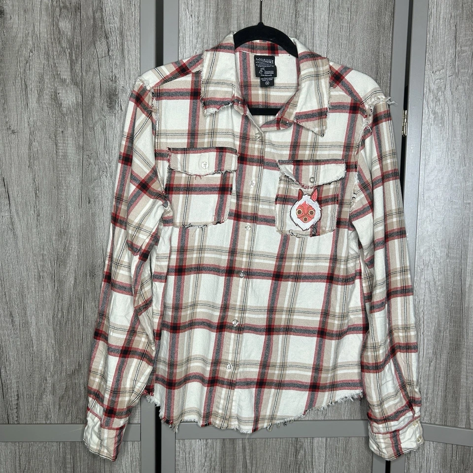 Her Universe Princess Mononoke Shirt Women Medium Flannel Button Down Fangirl - Image 2 of 4