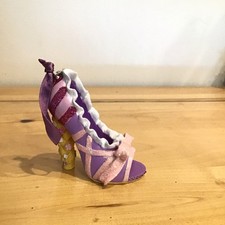 Disney Parks Rapunzel *RARO* Zapato Tacón Alto Adorno Púrpura Rosa Brillo