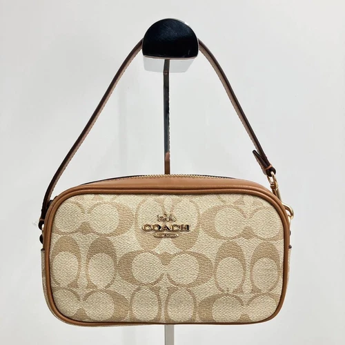 Borsa Coach in pelle originale Ca718 beige media donna Giappone 114988