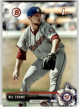 2017 Bowman Draft #BD-165 Wil Crowe 1st Washington Nationals Baseball