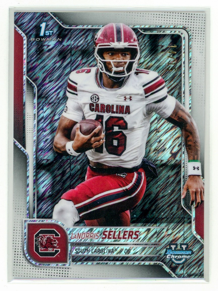 LANORRIS SELLERS 2025 Bowman University Chrome White Shimmer Refractor 168 14/15