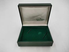 VINTAGE GENUINE ROLEX Green watch box case wood leather 11.00.2 251107001eA