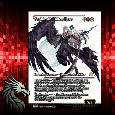 Sephiroth, Fallen Hero Japanese Showcase Custom Altered Art Playtest Proxy Card