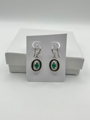 Gabriel & Co. Sterling Silver Green stone Earrings