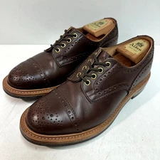 EXCELLENT Tricker's 7047 Men's Derby ToeCap Brogue Brown Made in UK 8 / US 9.5