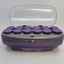 Conair Ion Shine Hot Rollers 12 Jumbo Soft Rollers w/Clips CHV14IX  SEE PICS 