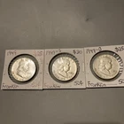 Ben Franklin Half Dollar 1949, 1949 S, and 1949 D