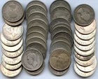 Canada Silver Quarters 25c, 1920-1967 (40), .800 fine