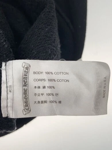 CHROME HEARTS CUORI CROMATI felpa con cappuccio L cotone BLK