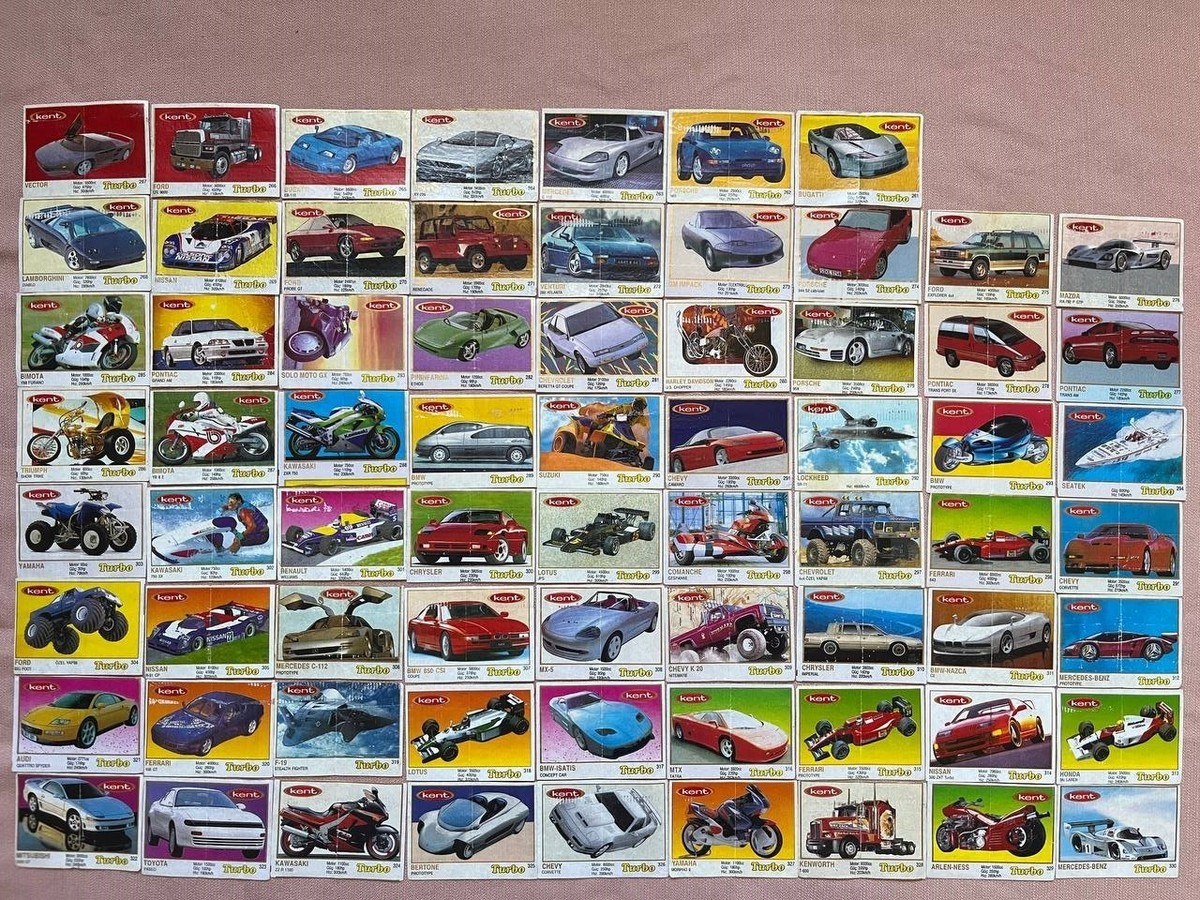 Vintage Bubble gum inserts Turbo Kent from the 90s 70 pcs 261 to