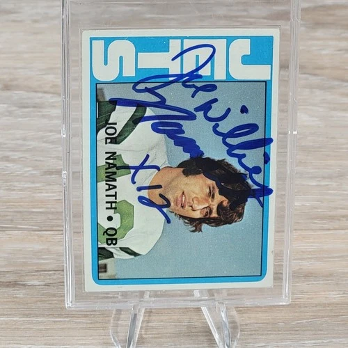 Joe Namath Autographed 1971 Topps New York Jets QB Autographed Football Card