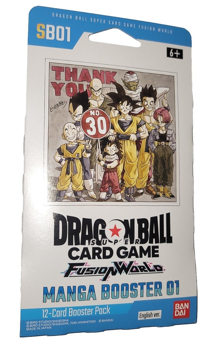3x Dragon Ball Fusion World Card Game Manga Booster SB01