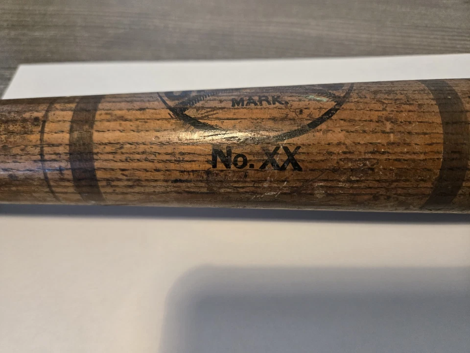 Bate de béisbol vintage de 35 pulgadas modelo XX (2X) 1890-1905 Spalding Red Rings Foto 4 de 4